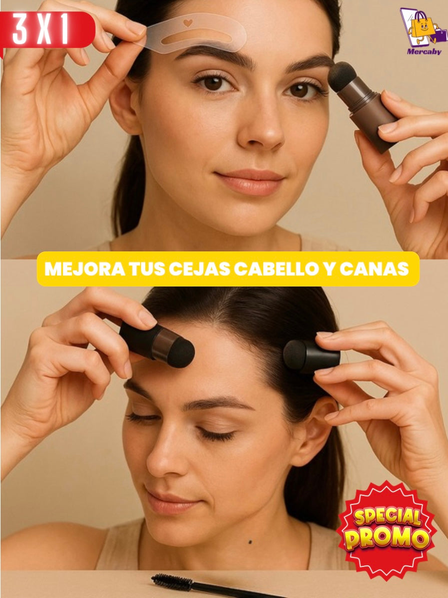 SELLO RELLENADOR 3en1™ CEJAS, CABELLO Y CANAS