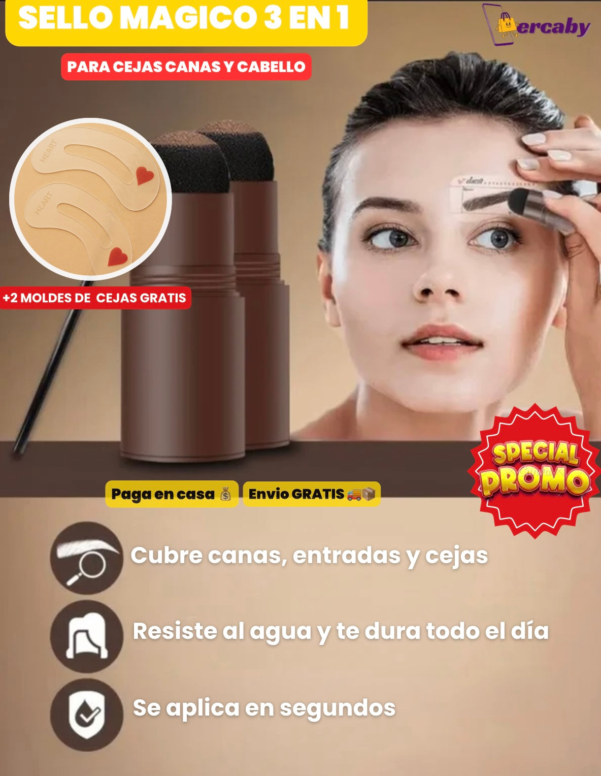 SELLO RELLENADOR 3en1™ CEJAS, CABELLO Y CANAS